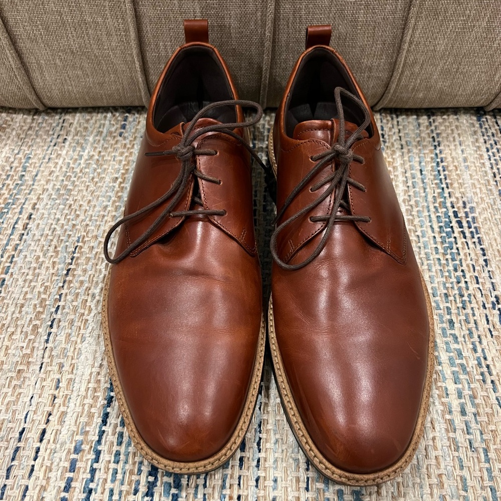 Ecco Men's St.1 Hybrid Plain Toe - Cognac - Size 48.